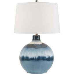 Pearl Table Lamp Blue and White - Wilko - thumbnail 1