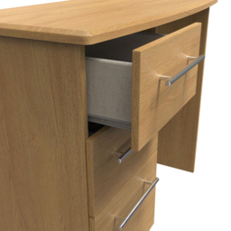 Crowndale Sherwood 3 Drawer Oak Vanity Unit - Size: 41.5 x 95 x 79.5cm - Brown - Wilko - thumbnail 7