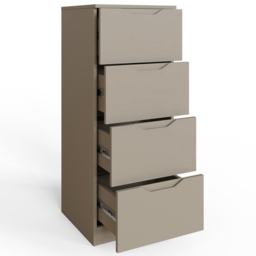FWStyle Luno 4 Drawer Putty Modern Chest of Drawers - Brown - Wilko - thumbnail 4
