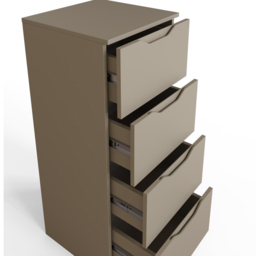 FWStyle Luno 4 Drawer Putty Modern Chest of Drawers - Brown - Wilko - thumbnail 5