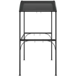 vidaXL 1 x 2m Anthracite BBQ Gazebo with Side Shelves - Grey - Wilko - thumbnail 5