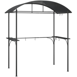 vidaXL 1 x 2m Anthracite BBQ Gazebo with Side Shelves - Grey - Wilko - thumbnail 3