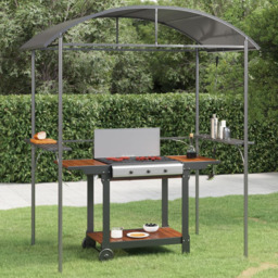 vidaXL 1 x 2m Anthracite BBQ Gazebo with Side Shelves - Grey - Wilko - thumbnail 1