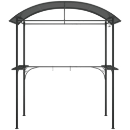 vidaXL 1 x 2m Anthracite BBQ Gazebo with Side Shelves - Grey - Wilko - thumbnail 4