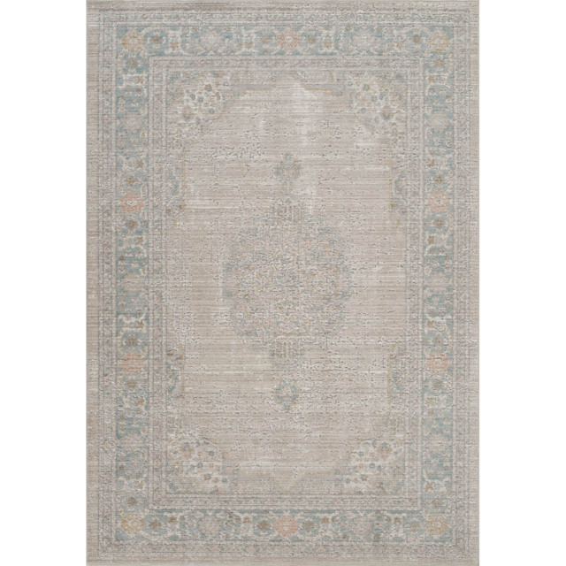 Desire Rugs Maia Beige Orchid Floral Non Slip Rug 120 x 180cm - Cream - Wilko - image 1
