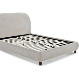 Nova King Size Natural Boucle Upholstered Bed Frame with Headboard - Kyoto Futons - Wilko - thumbnail 3