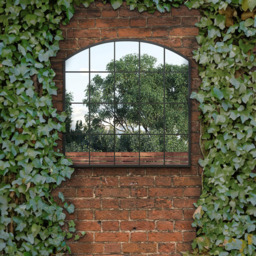 MirrorOutlet The Arcus Black Framed Arched Wall Garden Mirror 100 x 100cm - Size: 100 x 100 x 3cm - Wilko - thumbnail 6