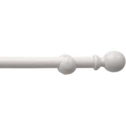 Caecus FX 160cm Wooden White Eyelet Curtain Pole - Wilko