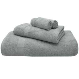 Mayfair Egyptian Cotton Platinum Bath Towel Set of 2 - Grey - Wilko