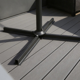 Home Source Palmera Grey Solar LED Cantilever Parasol 3m - Wilko - thumbnail 6