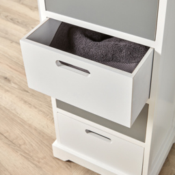Home Source Ullswater 5 Drawer White and Grey Storage Unit - Size: 92 x 30 x 35cm - Wilko - thumbnail 7