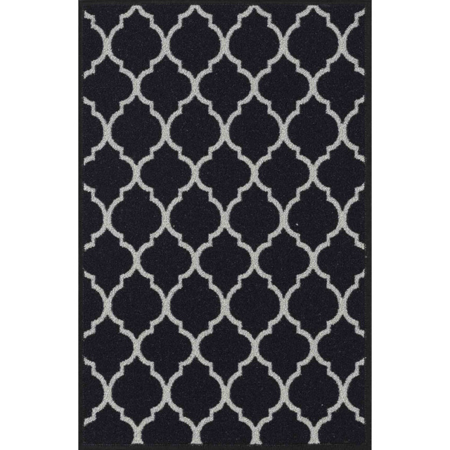 Desire Rugs Havana Black Trellis Anti Slip Door Mat 300 x 80cm - Size: 80 x 300cm - Wilko - image 1