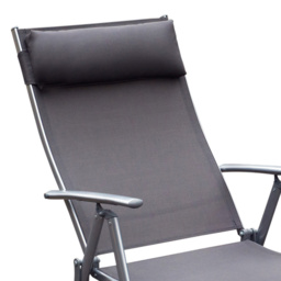 Outsunny Sun Lounger Recliner Grey - Size: 100.5 x 63.5 x 137cm - Wilko - thumbnail 4