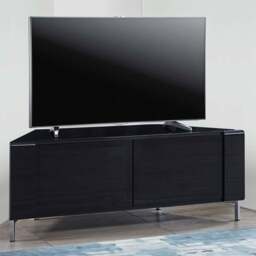MDA Designs Corvus 2 Door Black TV Cabinet - Size: 45 x 120 x 47cm - Wilko - thumbnail 1