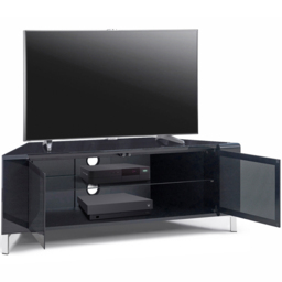 MDA Designs Corvus 2 Door Black TV Cabinet - Size: 45 x 120 x 47cm - Wilko - thumbnail 7