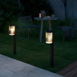 Nordlux Coupar Black Outdoor Lamp Post with Ribbed Diffuser - Size: 80 x 14.5 x 23.2cm - Wilko - thumbnail 3