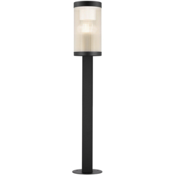Nordlux Coupar Black Outdoor Lamp Post with Ribbed Diffuser - Size: 80 x 14.5 x 23.2cm - Wilko - thumbnail 4