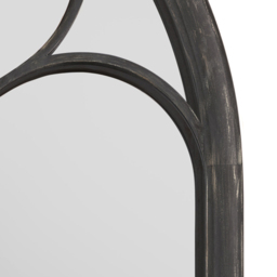 MirrorOutlet Somerley Black Chapel Arched Garden Mirror 150 x 81cm - Size: 150 x 81 x 3cm - Wilko - thumbnail 4