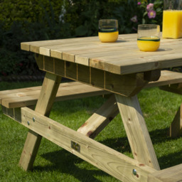 Rowlinson 6ft Picnic Bench - Size: 70 x 180 x 150cm - Brown - Wilko - thumbnail 4