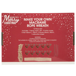 Make Your Own Macrame Rope Wreath - Multicolour - Wilko - thumbnail 4