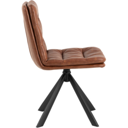 Florence Dean Brandy PU Swivel Dining Chair Set of 2 - Brown - Furniture To Go - Wilko - thumbnail 5