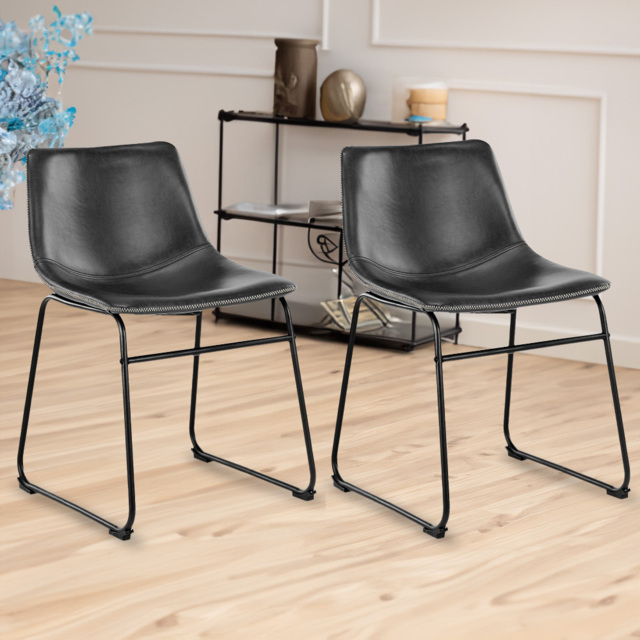 Florence Oregon Set of 2 Black Dining Chairs - Furniture To Go - Wilko - image 1