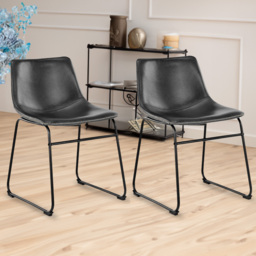 Florence Oregon Set of 2 Black Dining Chairs - Furniture To Go - Wilko