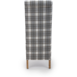 Krista Set of 2 Herringbone Check Cappuccino Roll Back Dining Chair - Brown - Wilko - thumbnail 4