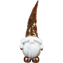 Shatchi Gnome Santa Figurine 44cm - Gold - Wilko - thumbnail 1