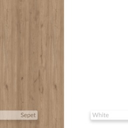 Decortie Stockton 3 Door White Oak Effect Sideboard - Size: 80 x 170 x 40cm - Multi - Wilko - thumbnail 7