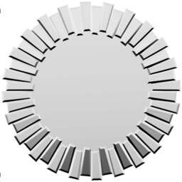 Comfy Living 3D Sunburst Round Mirror 60cm - Wilko - thumbnail 1