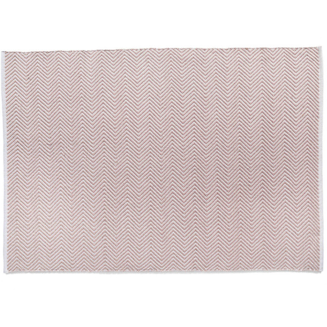 Hug Rug Rose Woven Herringbone Rug 120 x 170cm - Pink - Wilko - image 1