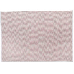 Hug Rug Rose Woven Herringbone Rug 120 x 170cm - Pink - Wilko - thumbnail 1