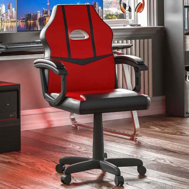 Vida Designs Comet Red and Black Swivel Office Chair - Size: 55 x 58 x 101cm - Wilko - image 1