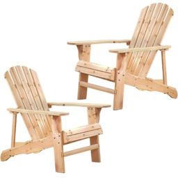 Garden Gear Wooden Adirondack Chair 2 Pack - Size: 95 x 56 x 28cm - Brown - Wilko - thumbnail 3