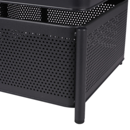 Living and Home Black 5 Tier Kitchen Storage Cart with Wheels - Size: 73 x 26 x 26cm - Wilko - thumbnail 5