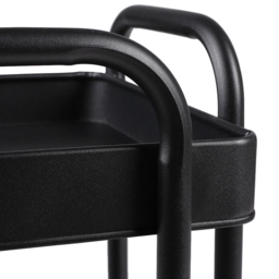 Living and Home Black 5 Tier Kitchen Storage Cart with Wheels - Size: 73 x 26 x 26cm - Wilko - thumbnail 6