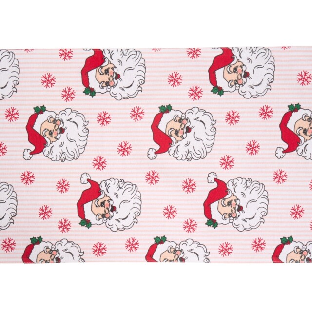 Santa Print Table Runner Pink - Wilko - image 1