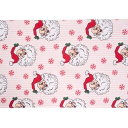 Santa Print Table Runner Pink - Wilko