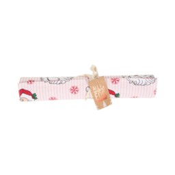 Santa Print Table Runner Pink - Wilko - thumbnail 3
