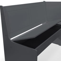 Julian Bowen Newport 6 Seater Corner Dining Set Anthracite - Grey - Wilko - thumbnail 6