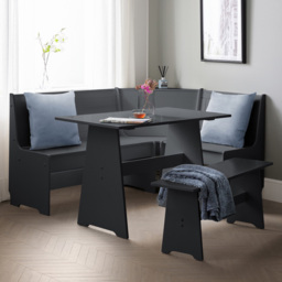 Julian Bowen Newport 6 Seater Corner Dining Set Anthracite - Grey - Wilko - thumbnail 7