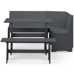 Julian Bowen Newport 6 Seater Corner Dining Set Anthracite - Grey - Wilko - thumbnail 4