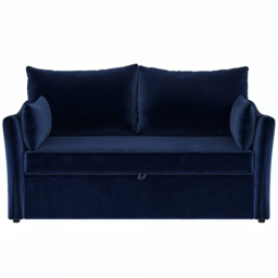 SOLACE+CO Skyler 2 Seater Navy Velvet Sofa Bed - Blue - Wilko - thumbnail 4