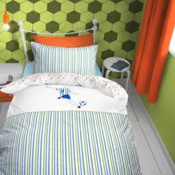 Intimates Soccer Star Single Duvet Set - Blue - Wilko - thumbnail 1