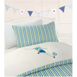 Intimates Soccer Star Single Duvet Set - Blue - Wilko - thumbnail 3