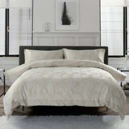 The Lyndon Company Double Opulent Jacquard Duvet Set - Cream - Wilko - thumbnail 1