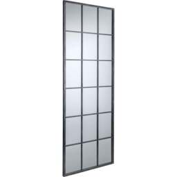 Julian Bowen Somma Large Window Mirror - Size: 180 x 70cm - Silver - Wilko