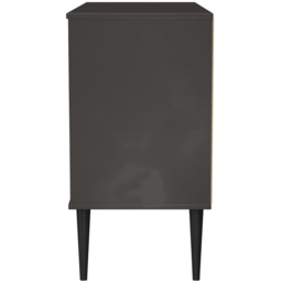 Crowndale Hong Kong 3 Drawer Slatt Effect and Graphite TV Sideboard Ready Assembled - Size: 75 x 97 x 40cm - Slatt Effect & Graphite - Wilko - thumbnail 4