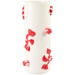 Candy Cane Sweet and Present Vase - White - Wilko